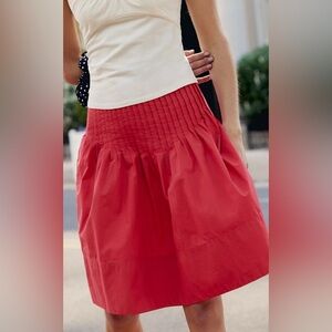 Free People Peyton Pintuck Midi Skirt